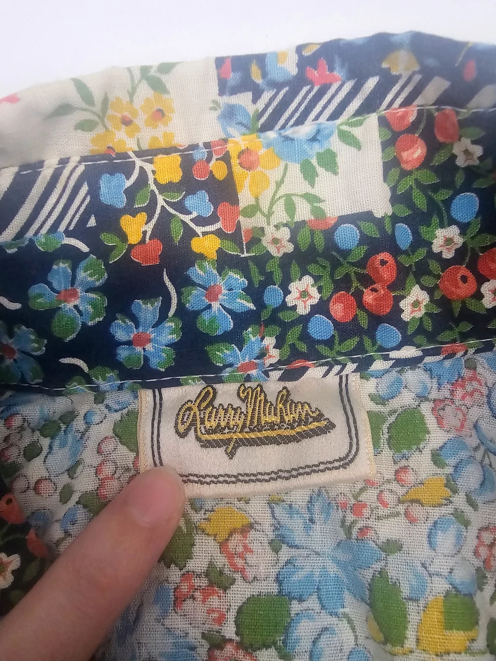 Vintage Floral Patchwork Western Snap Shirt Women's M One of a Kind Prairie - Picture 8 of 8